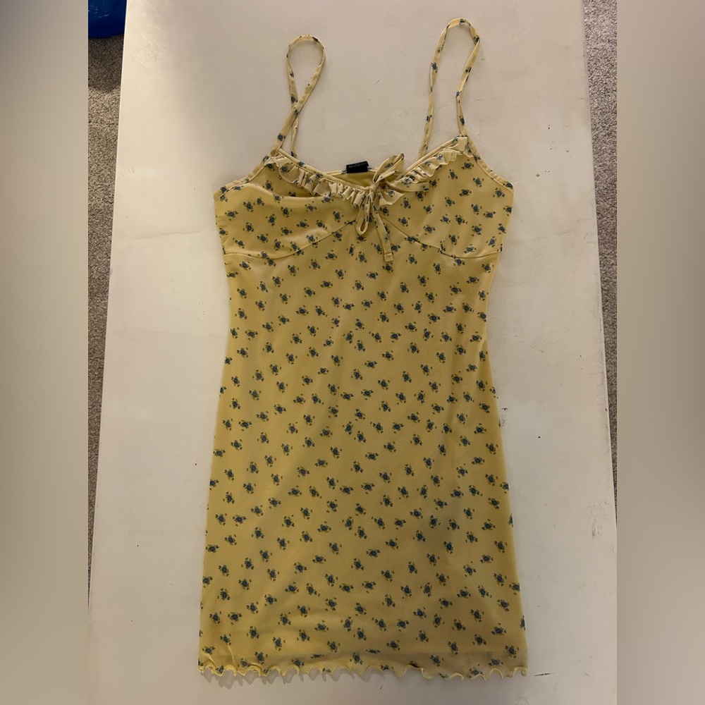 Urban Outfitters Yellow and Blue Floral Dress